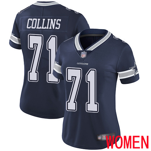 Women Dallas Cowboys Limited Navy Blue La el Collins Home 71 Vapor Untouchable NFL Jersey